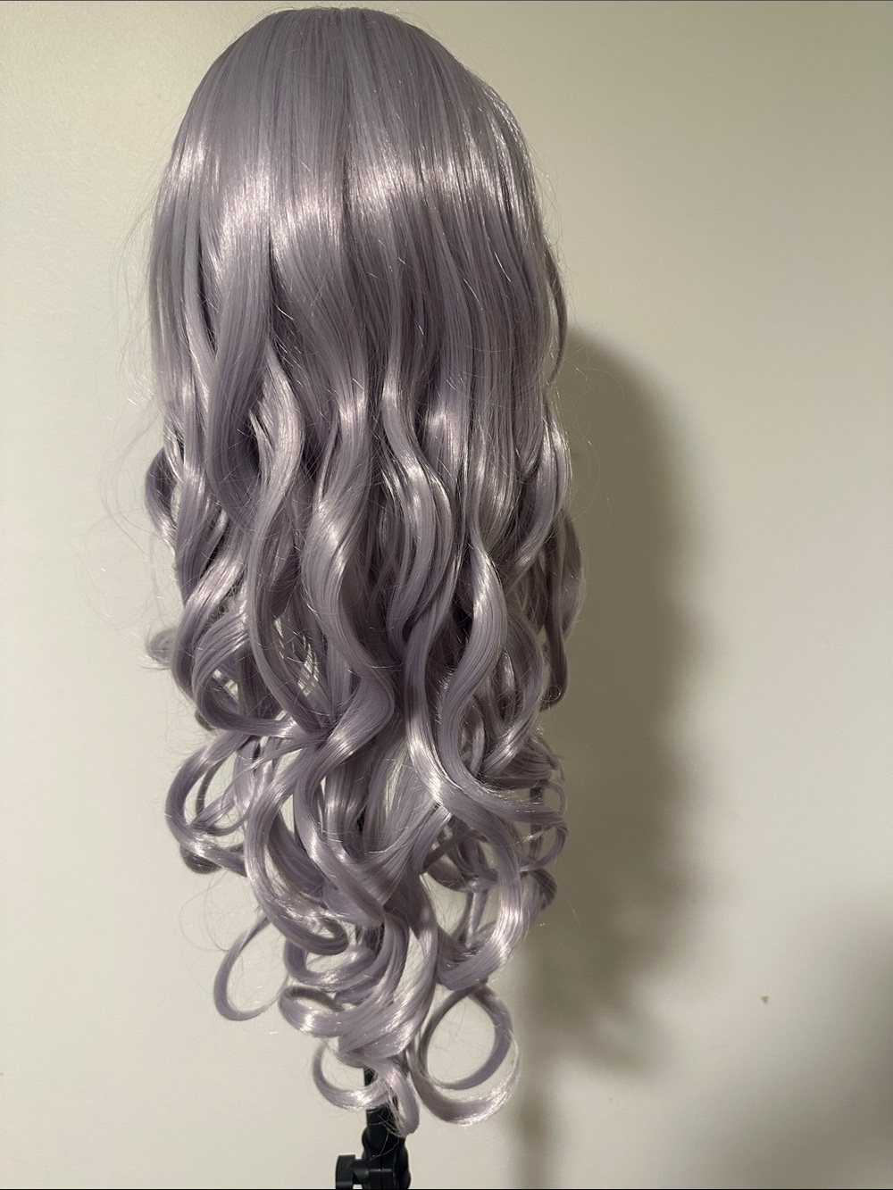 Womens Long Curly Synthetic Wig - Lavender 29”